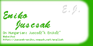 eniko juscsak business card